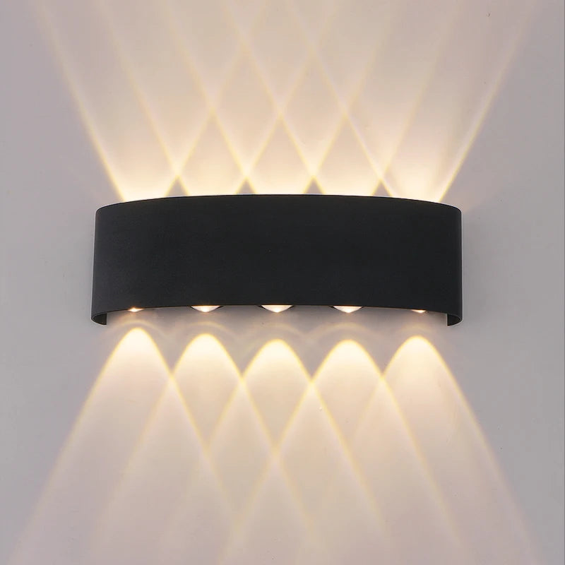 AURAGLOW - UpDown LED Wandleuchte wasserdicht IP, 90–260V