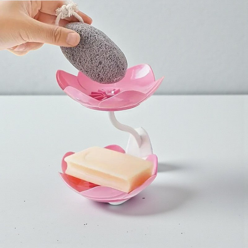 Wandmontierte Seifenschale mit Abflussdesign für ordentliche und hygienische Badezimmer