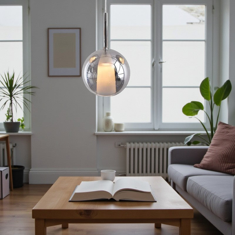 Moderne Glas-LED-Hängeleuchte Schlanke zeitgemäße Beleuchtung