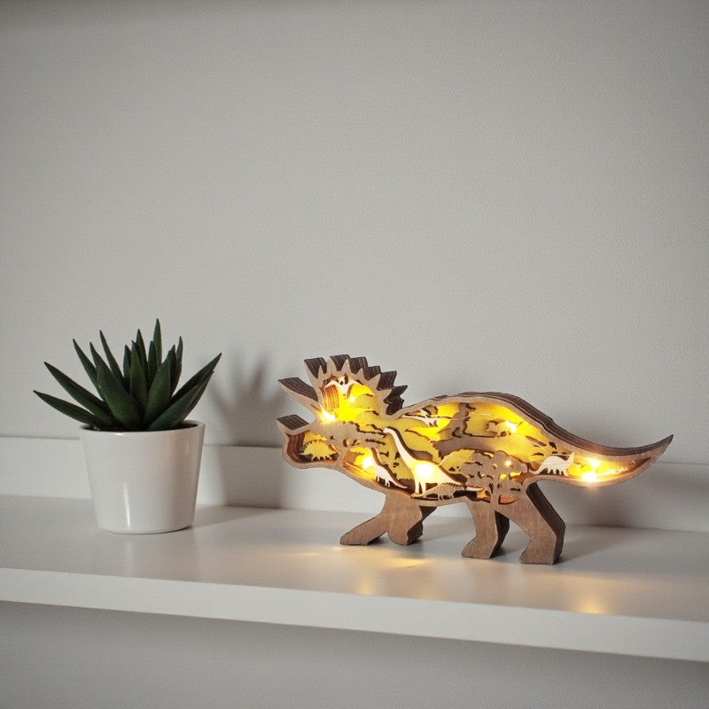 3D Dinosaurier Nachtlampe mit Touchsteuerung und LED-Licht