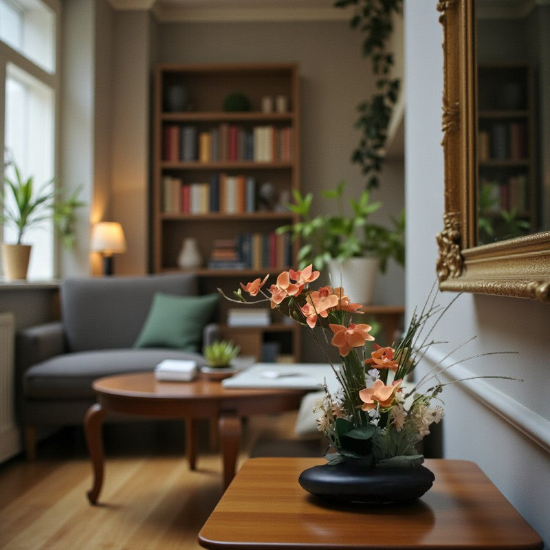 Florale Orchidee in eleganter moderner Dekovase