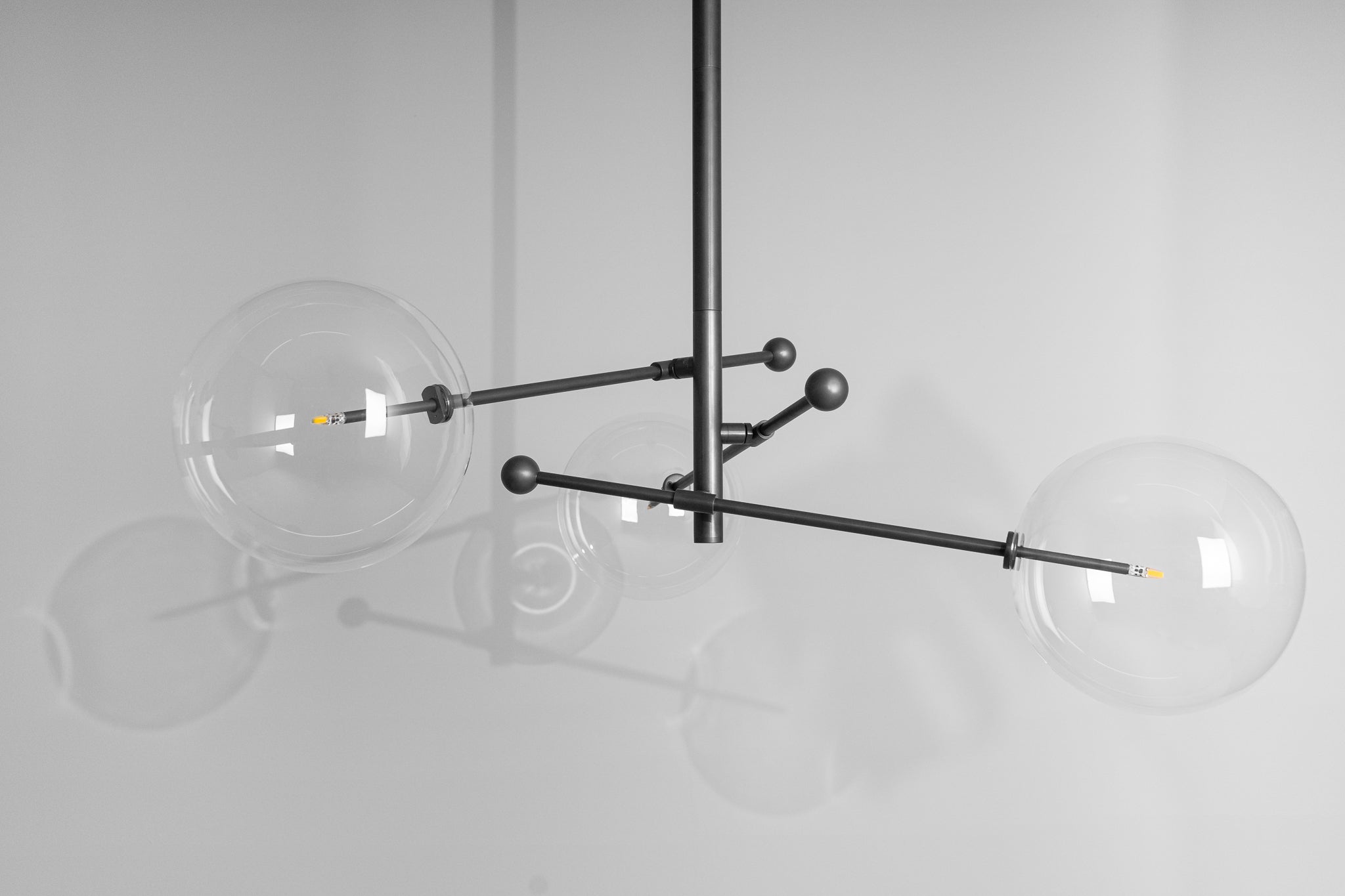 Nimbus - Kronleuchter aus Metall und Glas mit 3 Armen