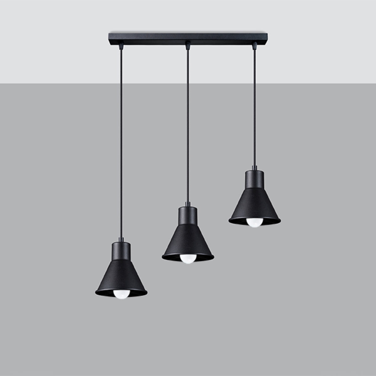 TALEJA - 3 Pendelleuchte, schwarz