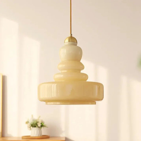 Zenita - Bauhaus-Pendelleuchte aus Glas, Kürbisform