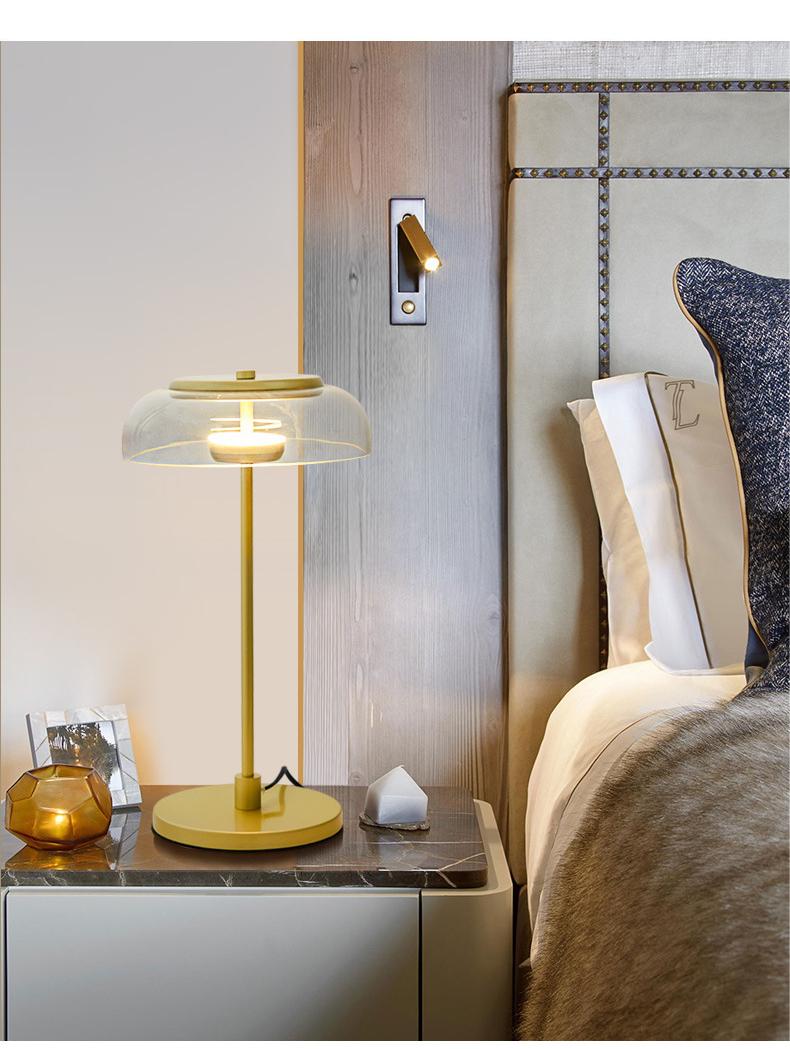 Quelix - Designer-Tischleuchte aus Glas mit LED