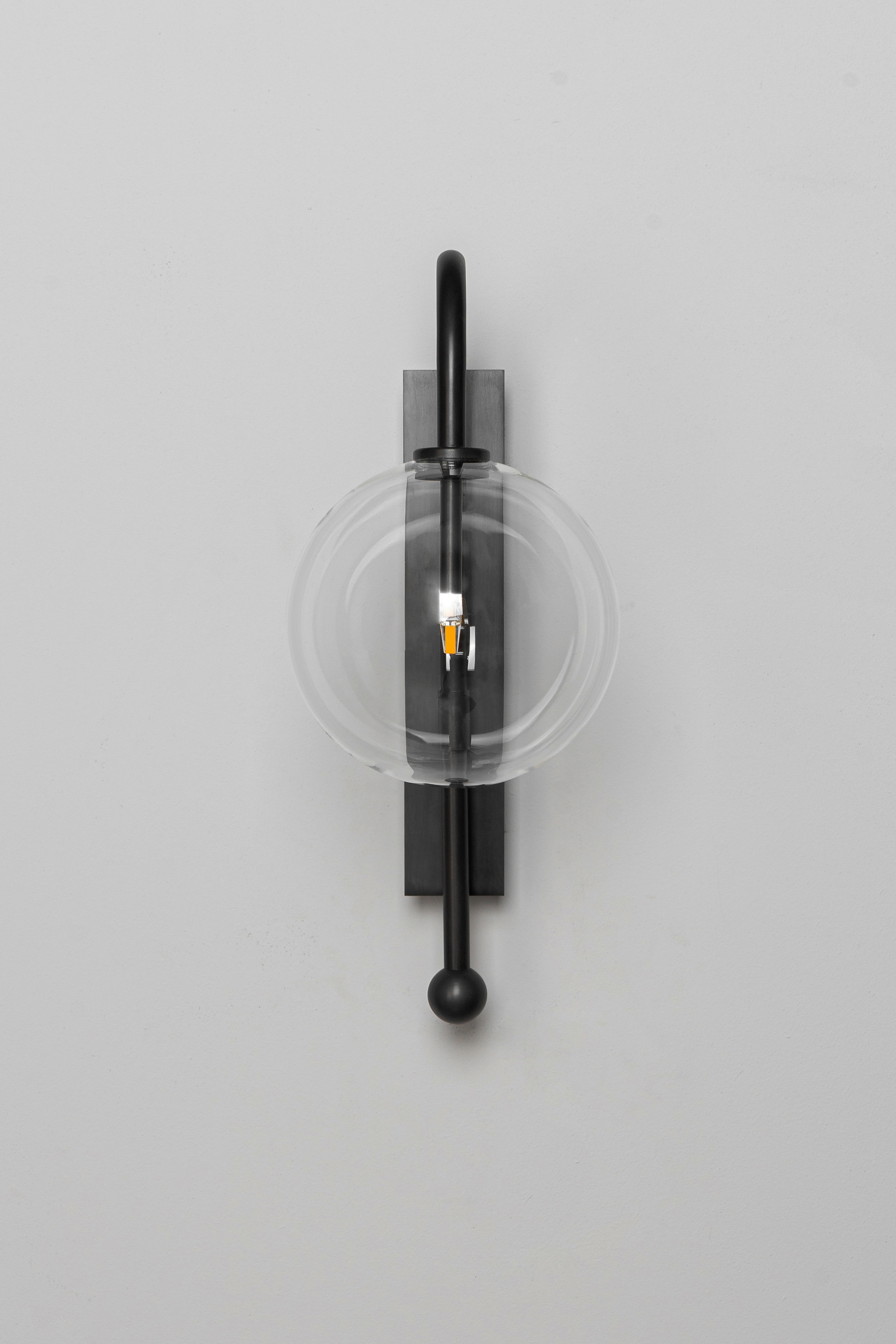 Metall/Glas - Designer-Wandleuchte, Metall/Glas