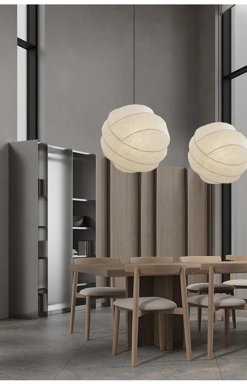 Wabi - Sabi Seiden-Hängelampe mit E27 & LED inklusive