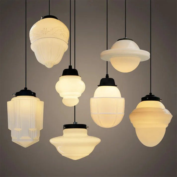 Orbita - Vintage-Pendelleuchte aus mattiertem Glas