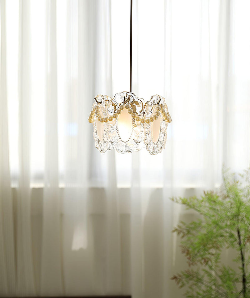 Florale - Glas-Pendelleuchte