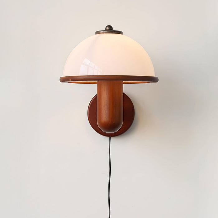 Pilzio - Holz Wandleuchte im Pilz Design