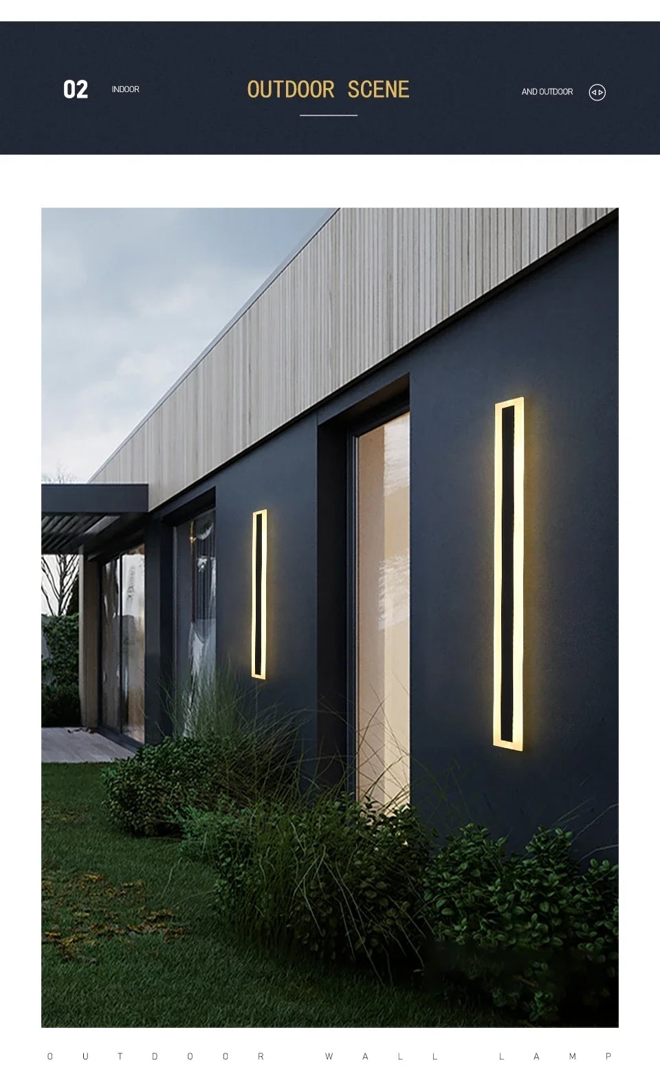 LumoFlex - Villa – IP65 Wasserdichte LED-Wandlampe