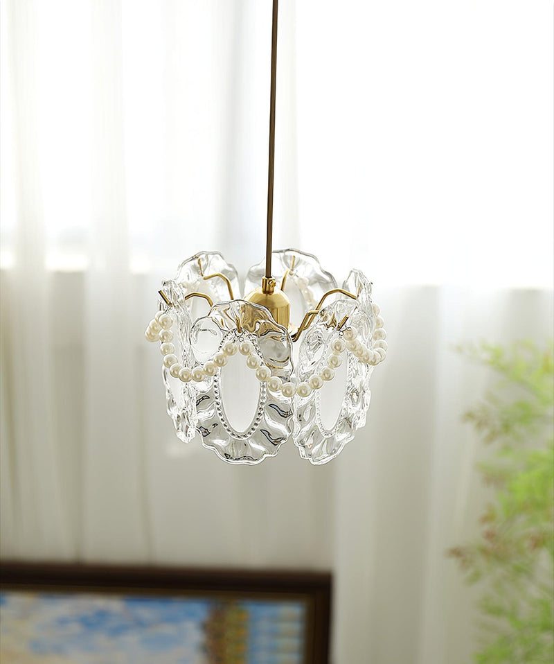 Florale - Glas-Pendelleuchte