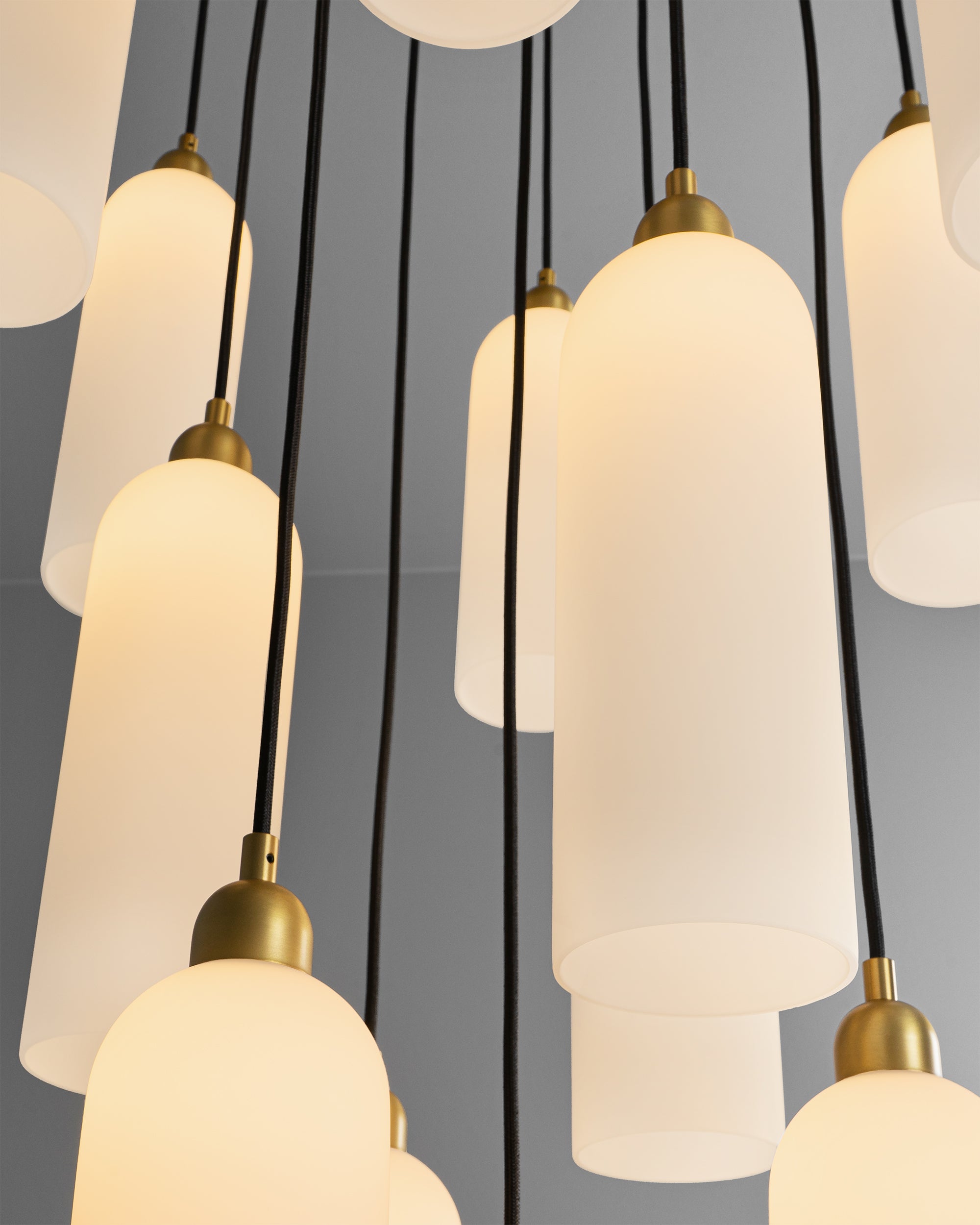 Metall/Glas - Cluster-Pendelleuchte, Metall/Glas