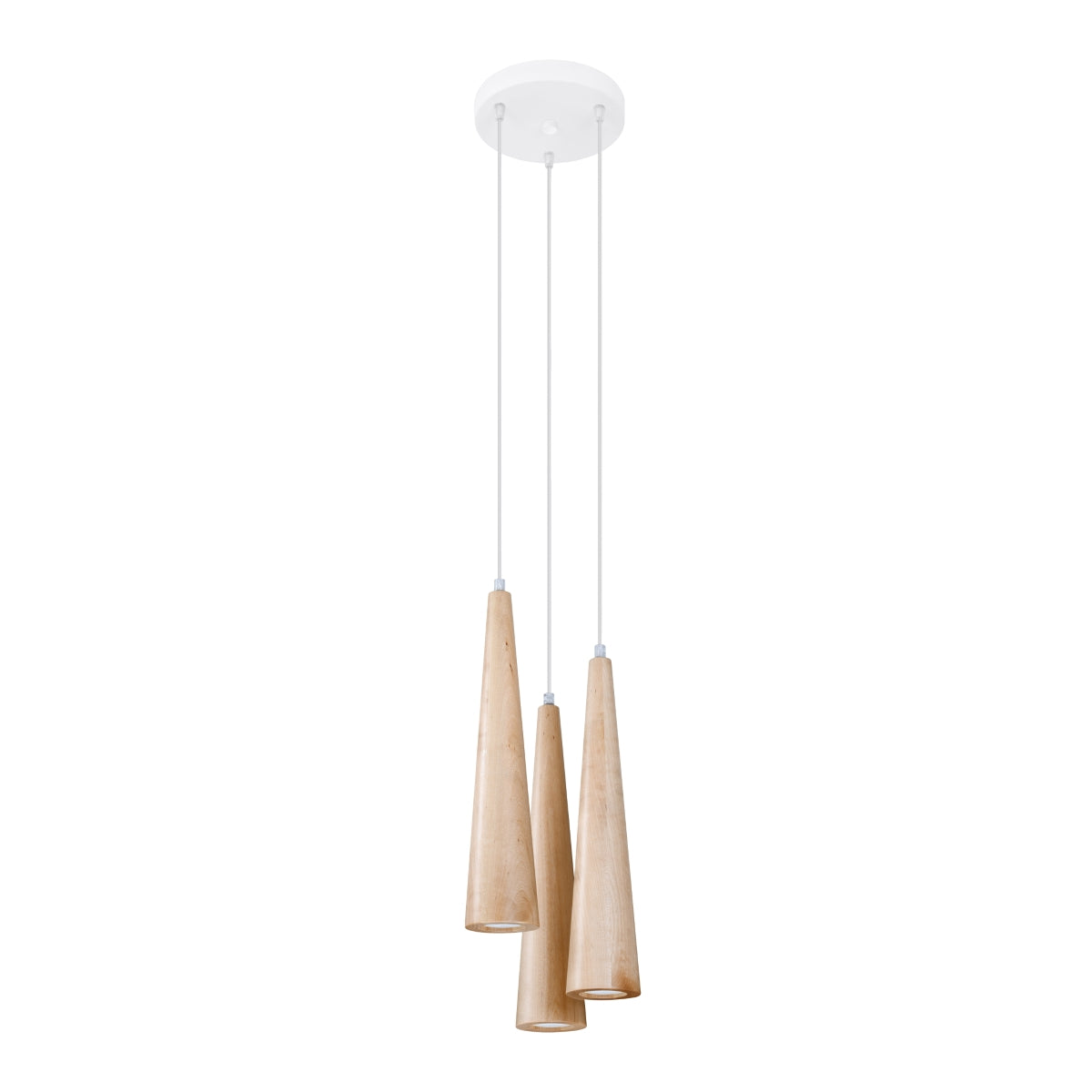 Plafona - 3-flammige Pendelleuchte, Naturholz