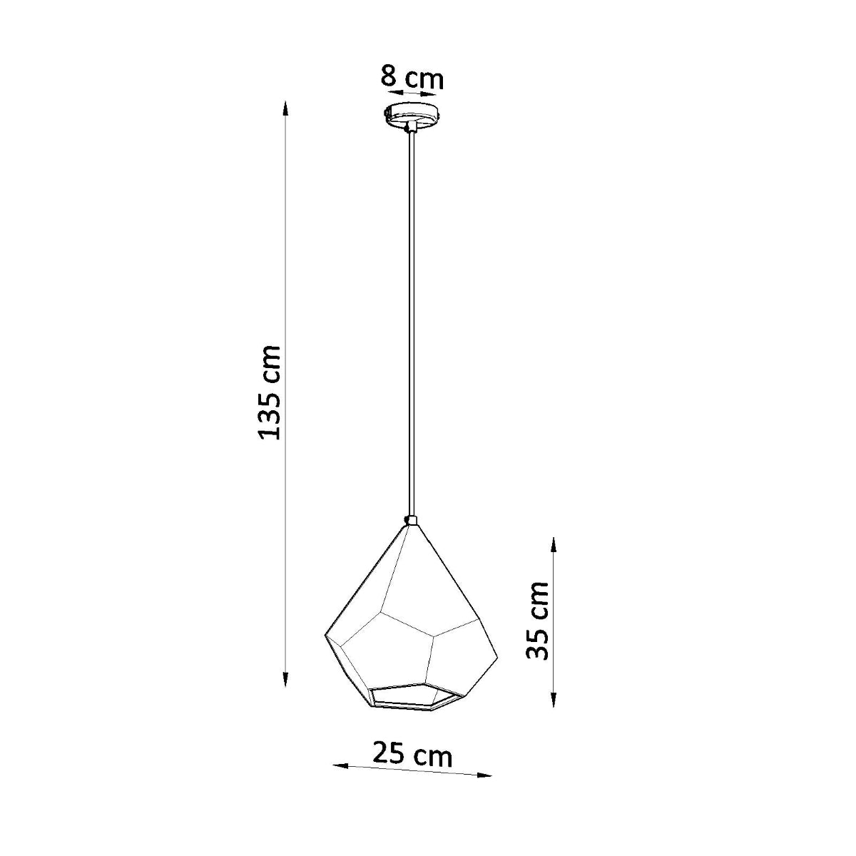 Halona - Keramik-Pendelleuchte, weiß, 25 cm, geometrisches