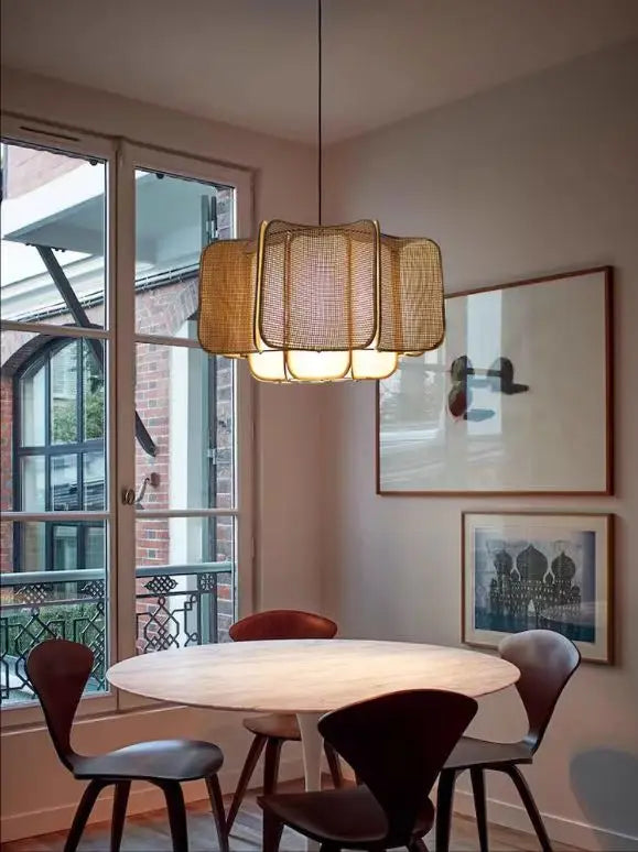 Stella - Wabi-Sabi Boho-Hängeleuchte aus Bambus