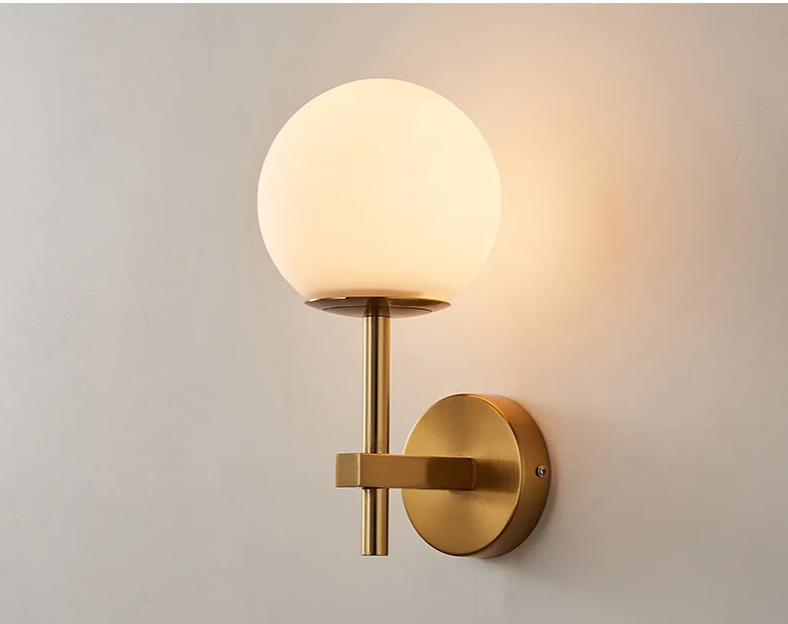 Parietta - LED-Wandleuchte mit Glaskugel