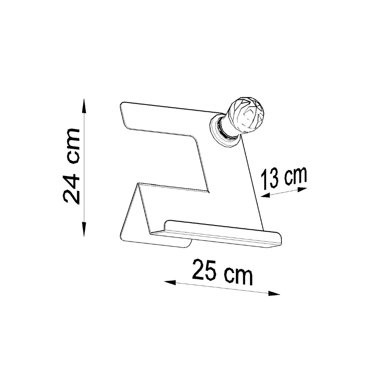 Tabla - Schwarze Schreibtischlampe aus Stahl