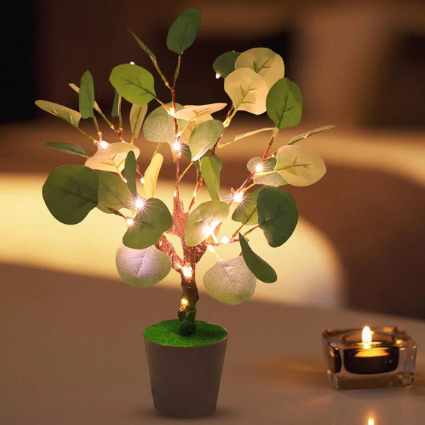 Bureia - LED-Nachtlicht mit Weihnachtszweig und Topf