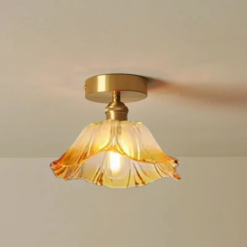 Celira - Art-Deco-Pendelleuchte aus Glas und Eisen