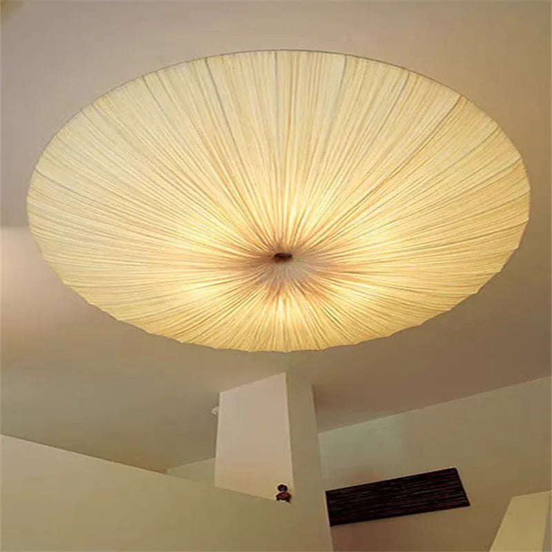 Rondea - Stoff-LED-Deckenleuchte Wabi-Sabi in Beige