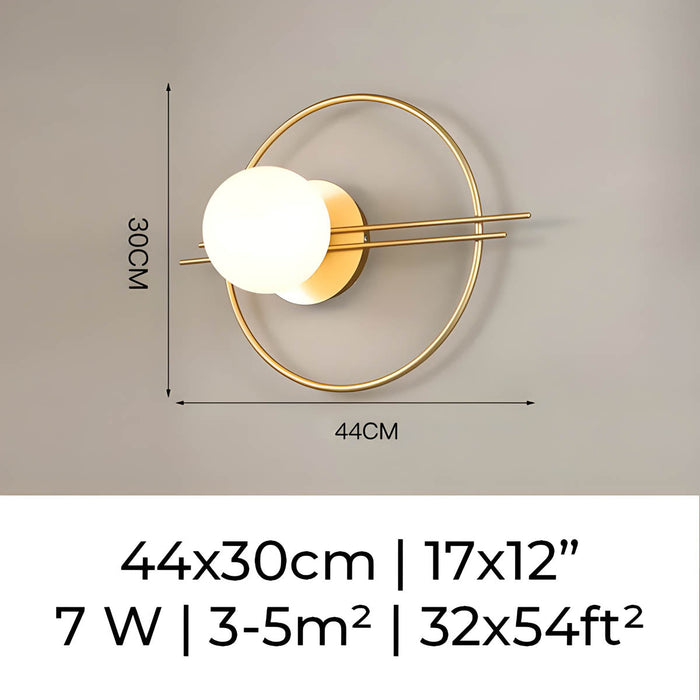 Eclipse - LED-Wandlampe 7W aus Eisen & Glas