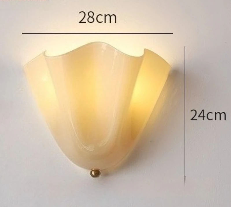 Murena - Retro-Glaswandleuchte, mehrfarbig, im Muscheldesign