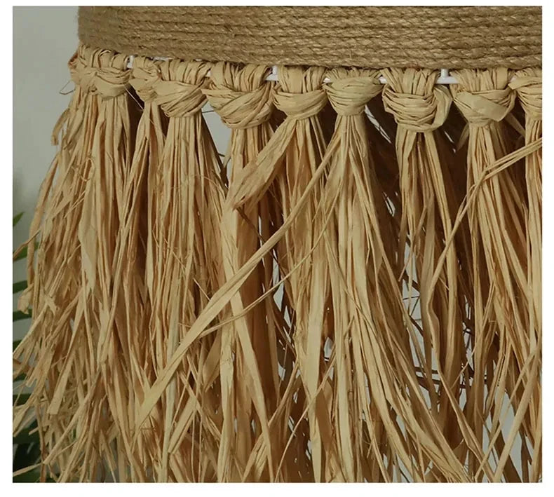 Handgewebte - Rattan Pendelleuchte natur
