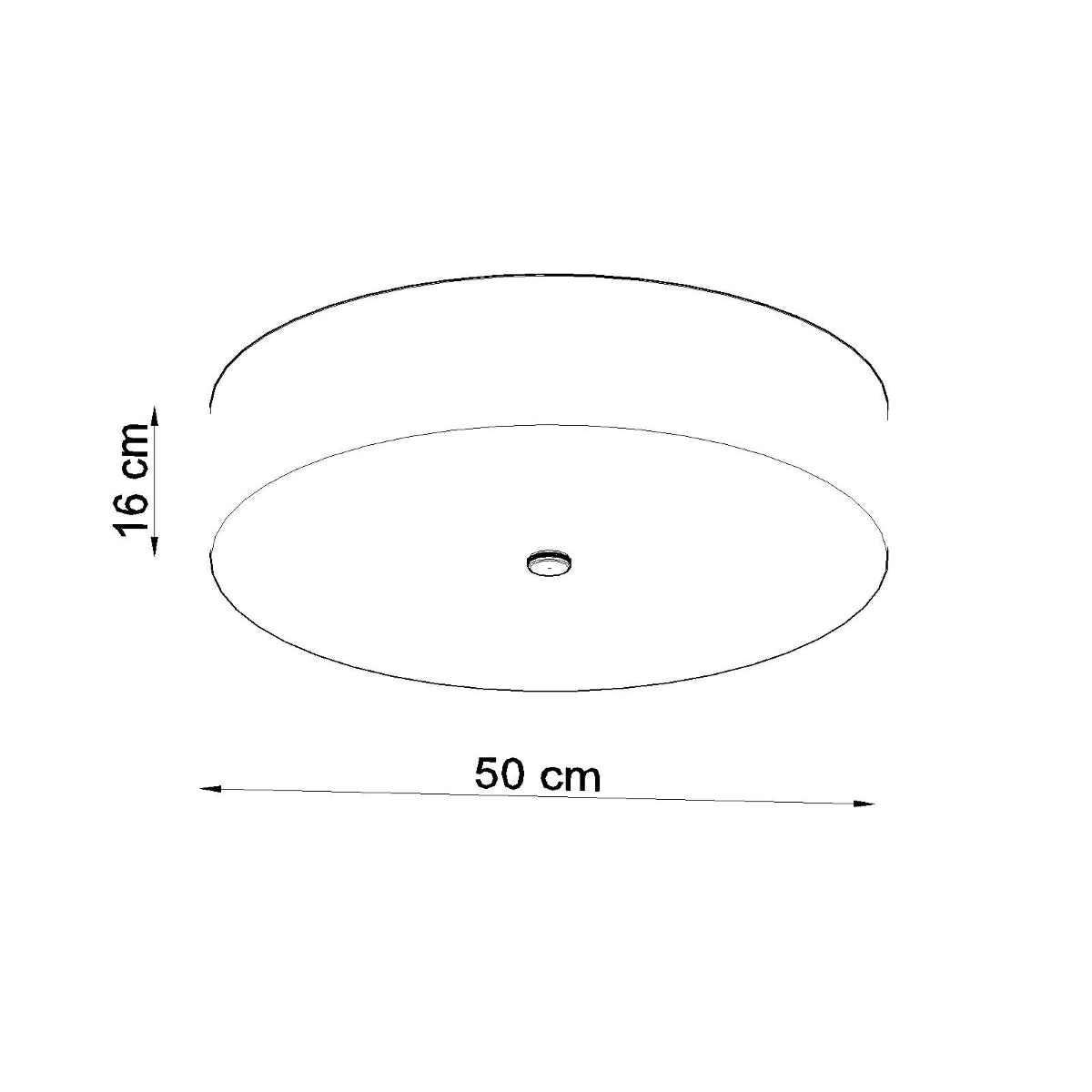 Claria - Weiße Deckenleuchte, 50 cm Stoffschirm