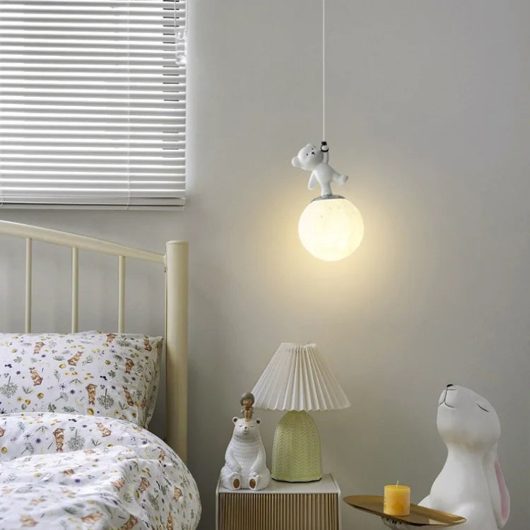 Rondea - LED-Pendelleuchte für Kinderzimmer Nordic Bear Glow
