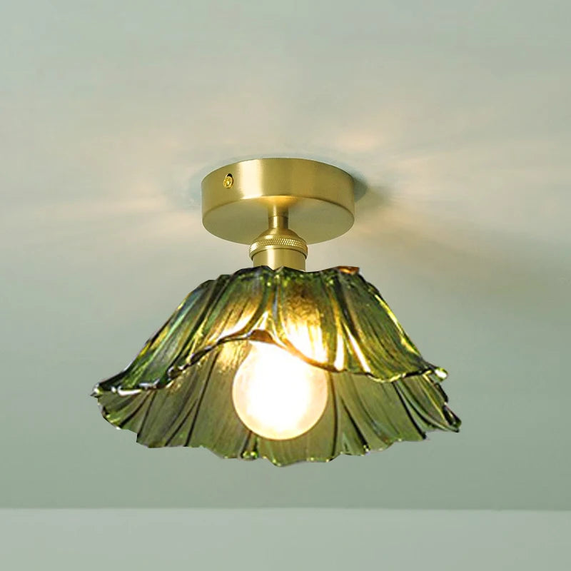 Celira - Art-Deco-Pendelleuchte aus Glas und Eisen