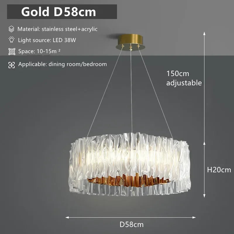 Zenita - LED-Ringleuchter, Edelstahl und Acryl