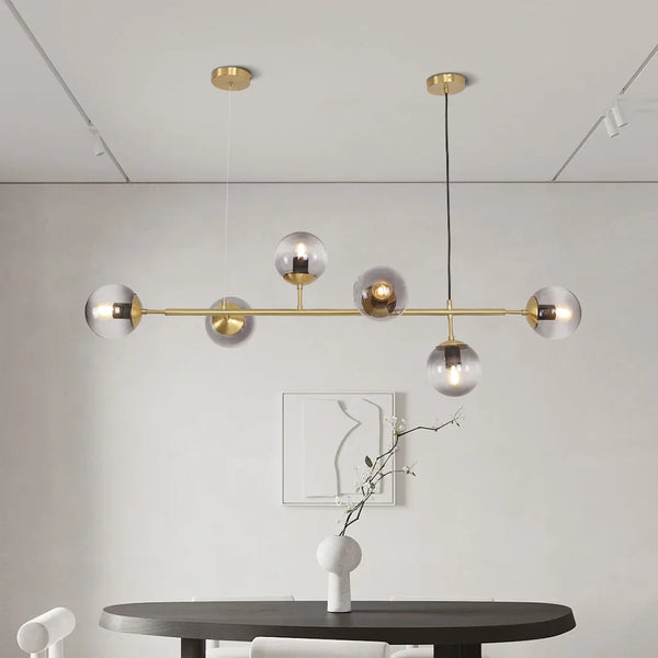 Plafona - Pendelleuchte mit Glaskugel und Metallstange
