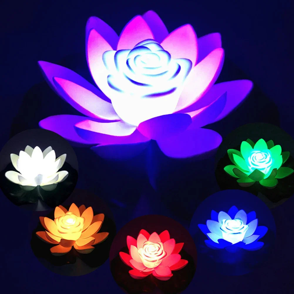 Schwimmende - Lotuslampe mit LED