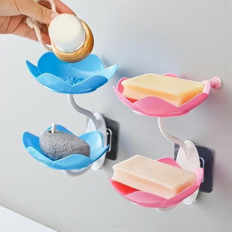 Wandmontierte Seifenschale mit Abflussdesign für ordentliche und hygienische Badezimmer