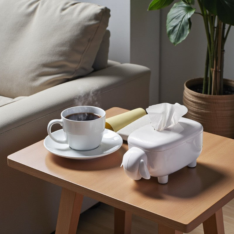 Tierförmige Taschentuchbox mit kompakter Bauweise