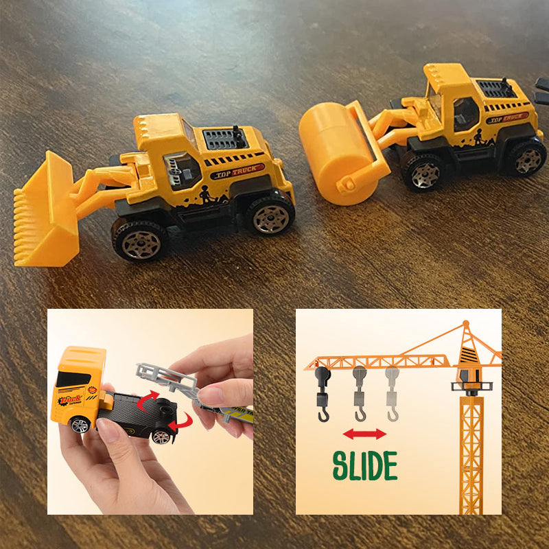 BuildQuest - Bau-Adventskalender mit Spielzeugfahrzeugen und Zubehör
