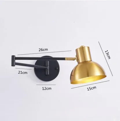 Verstellbare - Wandleuchte mit langem Arm (E27) inkl. LED