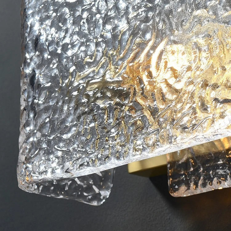 Postmoderne - Kupfer-Wandleuchte mit Klarglas