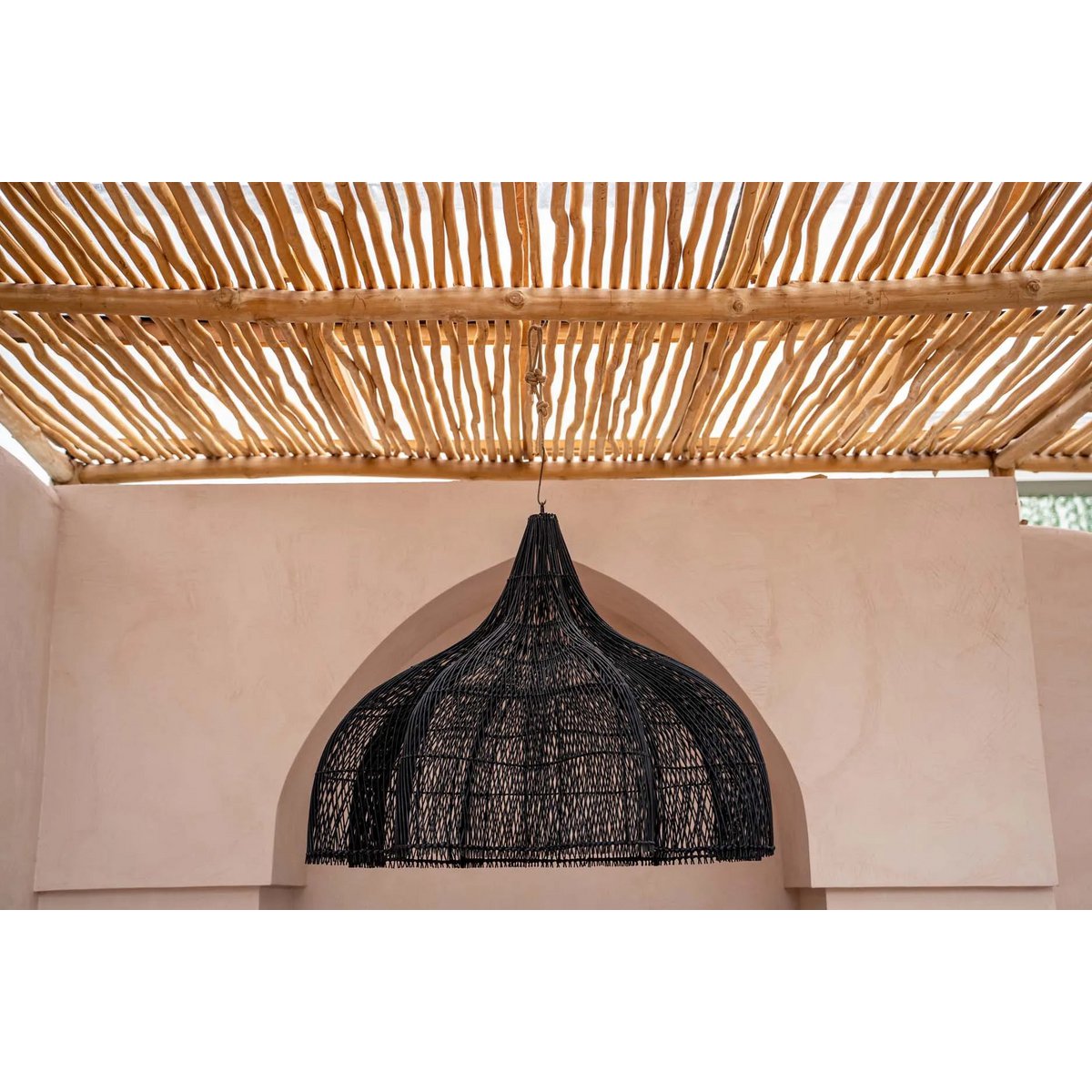 Boho - XL Rattan-Hängeleuchte