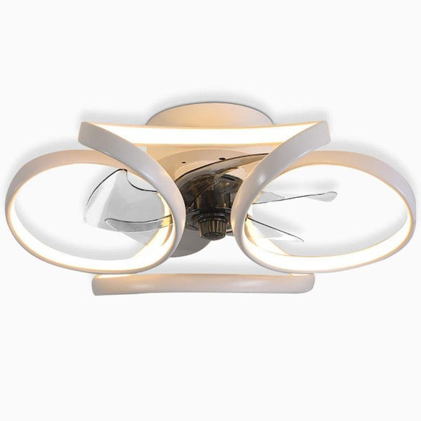Solara - LED-Deckenleuchte in Blumenform mit Ventilator