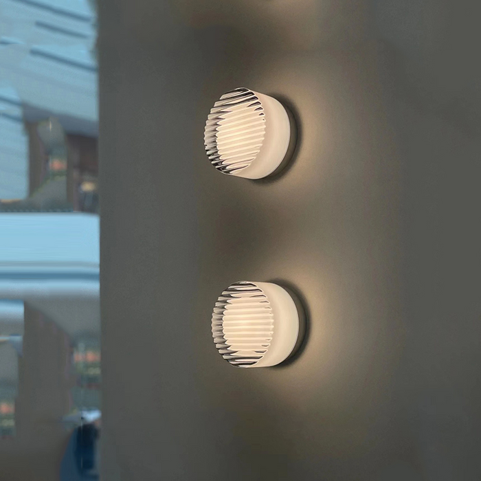 Flanca - Moderne runde LED-Wandleuchte für den Innen- und