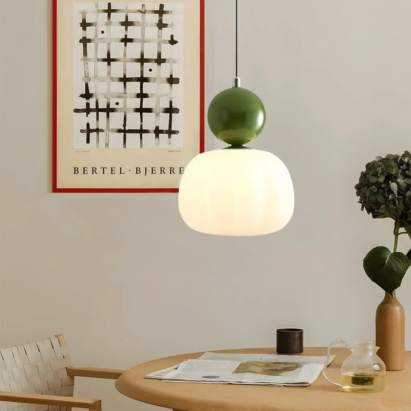 Scout - Art Deco Bauhaus Pendelleuchte in Creme
