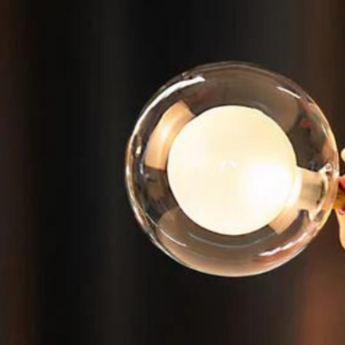Lino - Tischlampe Holz & Glas mit LED Beleuchtung