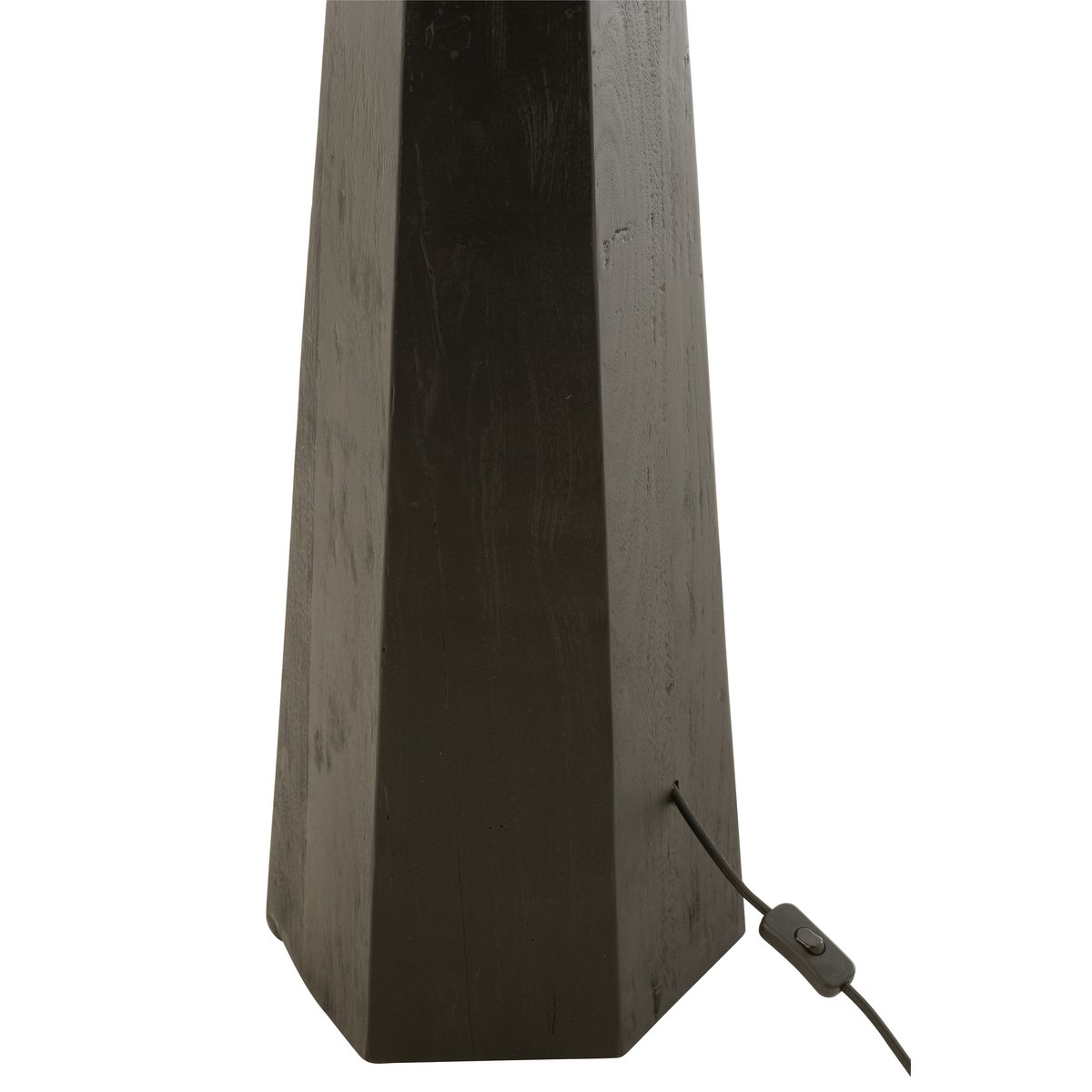 J-Line - achteckiger Lampenfuß aus Holz in Schwarz