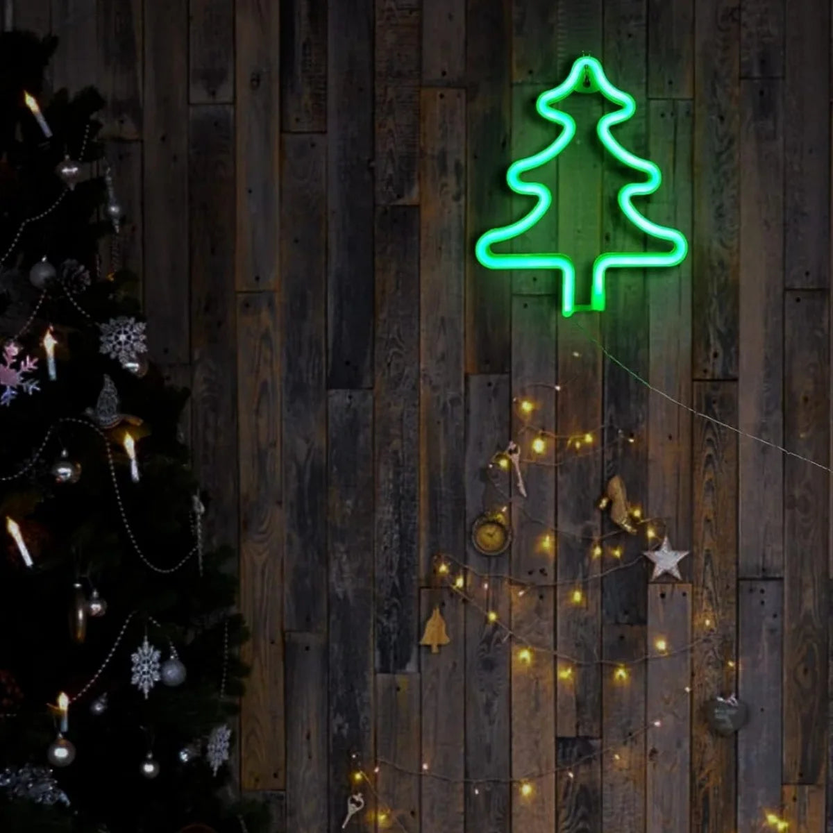 Rentier-Strumpfbaum - LED-Neon-Weihnachtsdekoration