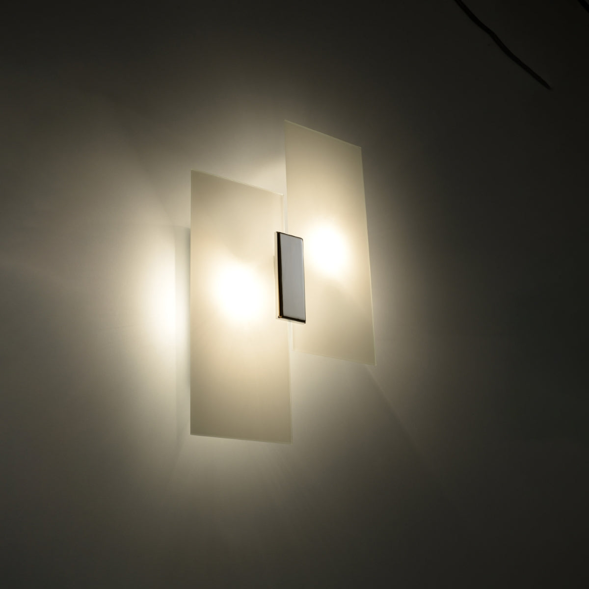 FABIANO - Wandleuchte, Chrom/Weißglas