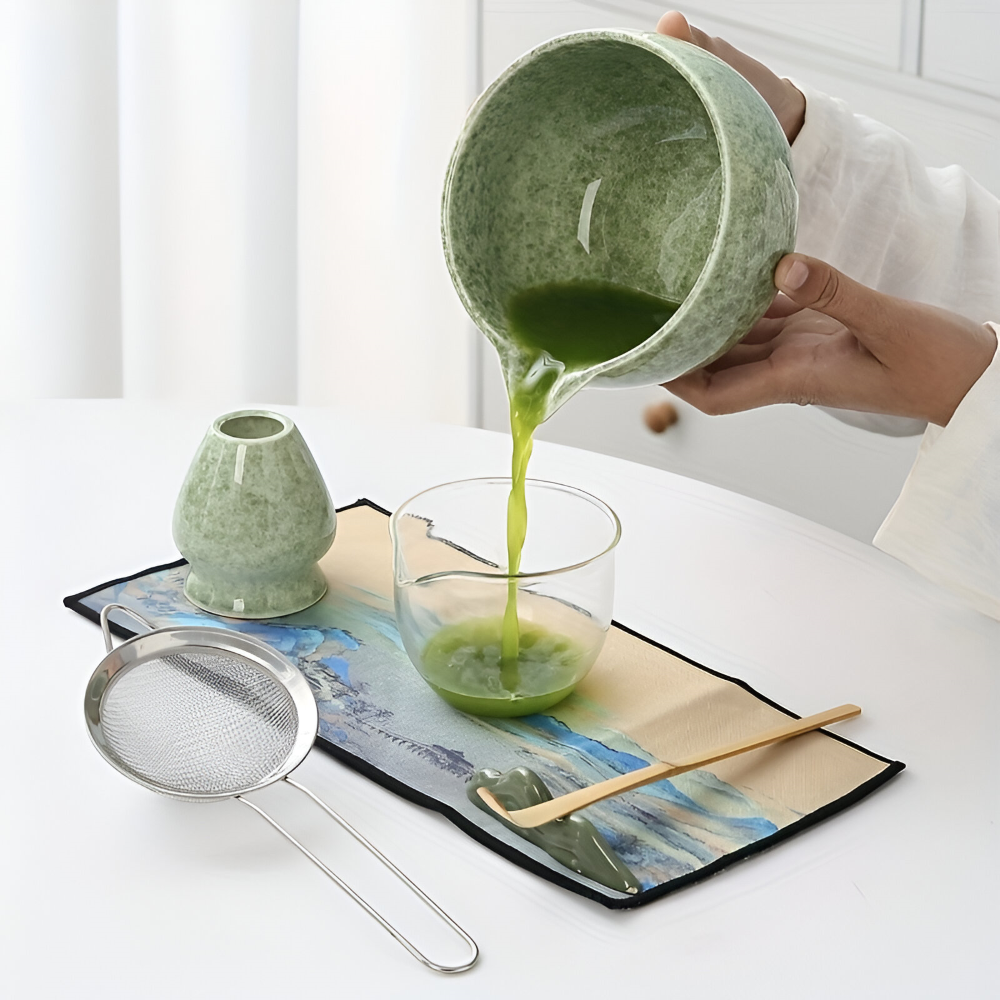 Matcha - Set 7-tlg tropffrei Ausguss-Schale 450 ml aus