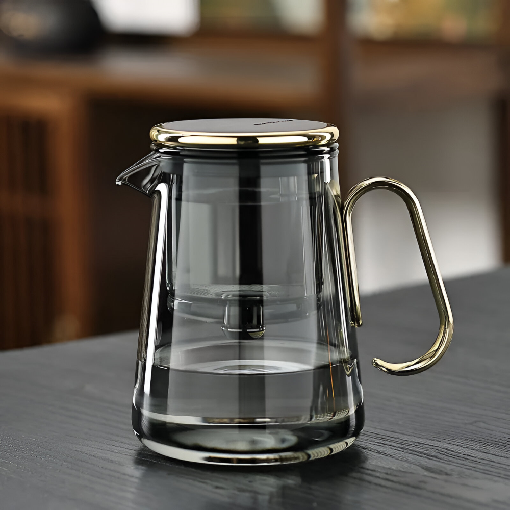 700ml Magnetische Glas-Teekanne -  Borosilikatglas & Edelstahl – Tropffrei