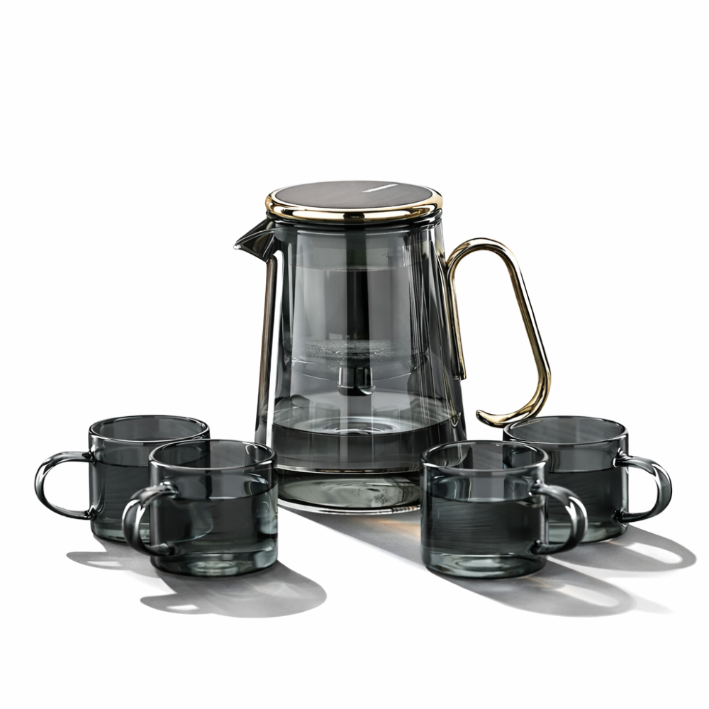 700ml Magnetische Glas-Teekanne -  Borosilikatglas & Edelstahl – Tropffrei